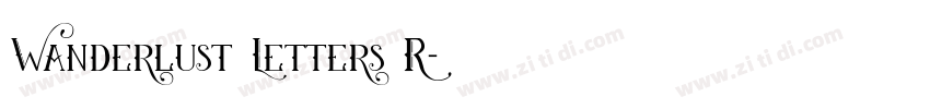 Wanderlust Letters R字体转换